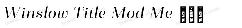 Winslow Title Mod Me字体转换 Winslow Title Mod Me字体转换